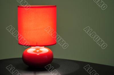 Red table lamp