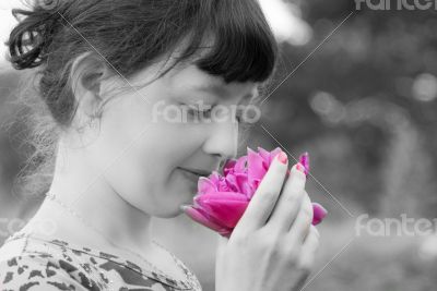 Girl with flower