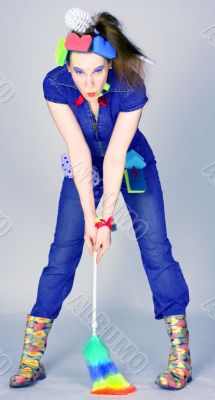 cleaning woman