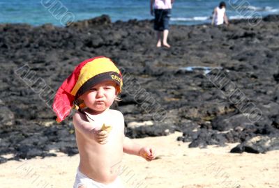 on the beach