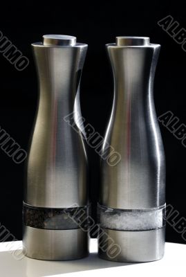 Stainless steel pepper and salt grinder