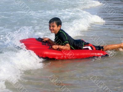  Boy surfing