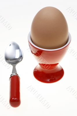 Egg in a red egg cup