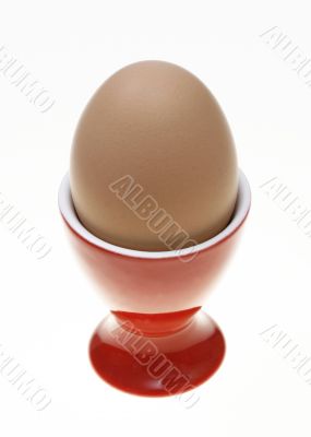 Egg in a red egg cup