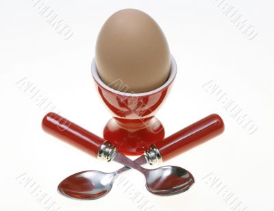 Egg in a red egg cup