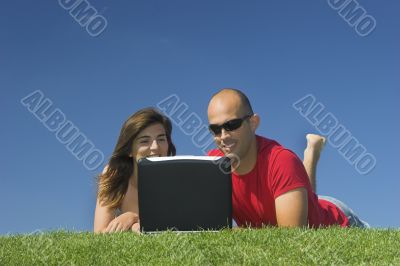 Boyfriends with a laptop