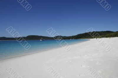 playing at the whitehaven beach