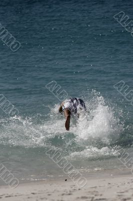 playing at the whitehaven beach