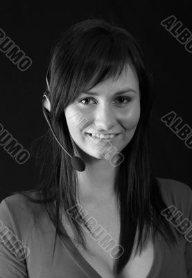 girl using headset