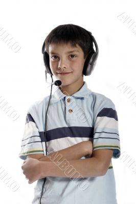 boy with headphone