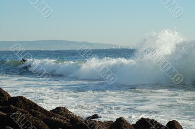 Surfing at Venice Beach