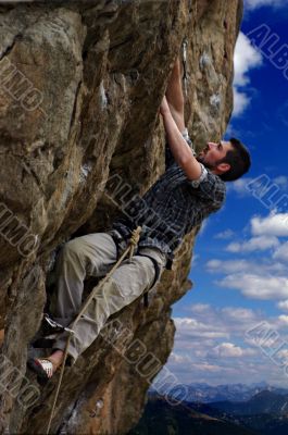 Climber closeup