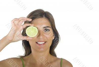 Eating a lime