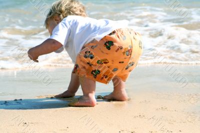 on the beach