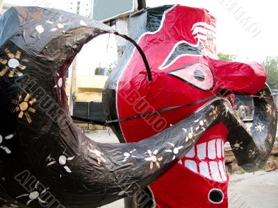 Ravana head effigy