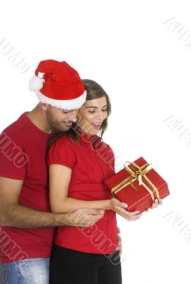 Happy Christmas couple