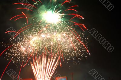 Multi-coloured Fireworks