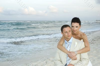 Caribbean Beach Wedding - Bride and Groom