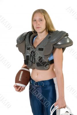 Girl Football Player