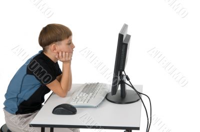 Boy on His Computer