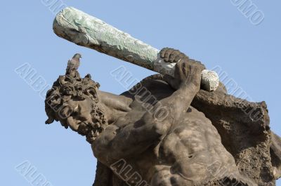 Hercules with bird on the head