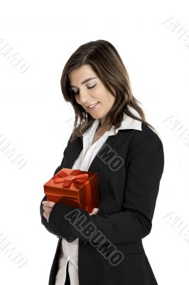 Holding a gift