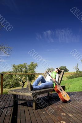 Woman with a guitar