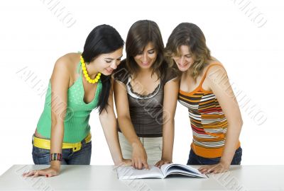 Girls reading a book