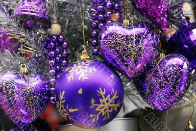 Christmas Decoration Blue and Silver Baubles