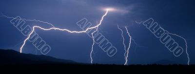 flashes of lightnings during a thunderstorm