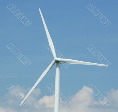 close up of a windturbine