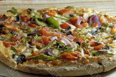 Pizza Capsicum Tomato and Mushroom