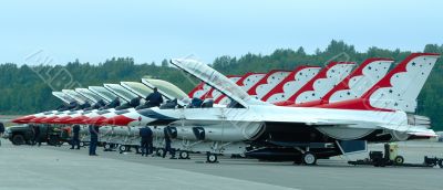 Thunderbirds on tarmac