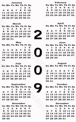 Happy New Year 2009 Calendar