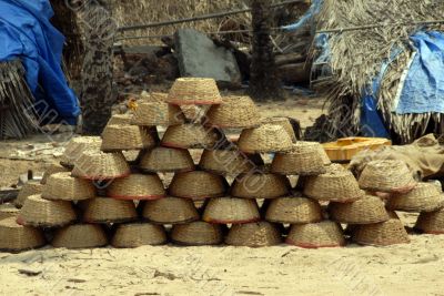 straw baskets