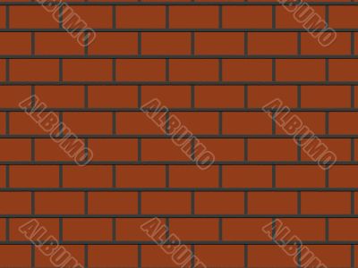 abstract close-up red brick wall background rendered from 3D