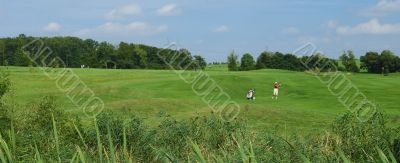 Panoramic view of golf course