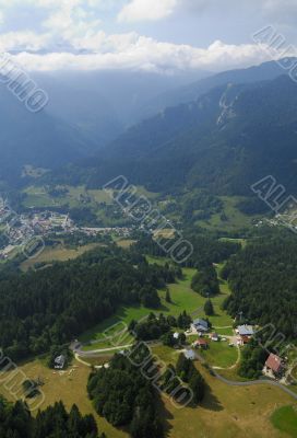 Aerial view Chartreuse valley