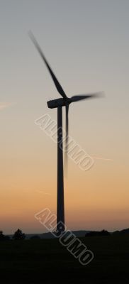 windturbine on sunset