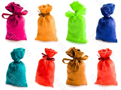 Beautiful multi-coloured sacks