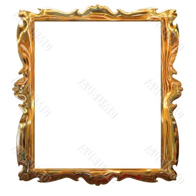 Picture gold frame with a decorative pattern