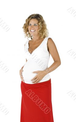 Happy pregnant woman