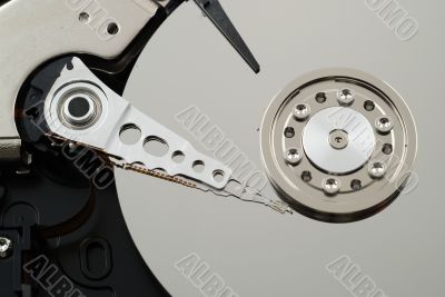 Close up of hard drive