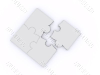 Puzzles on a white background