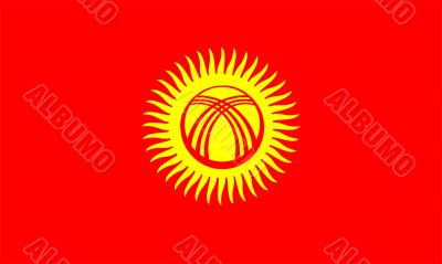 flag of Kyrgyzstan