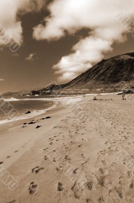 Footsteps in Sand sepia