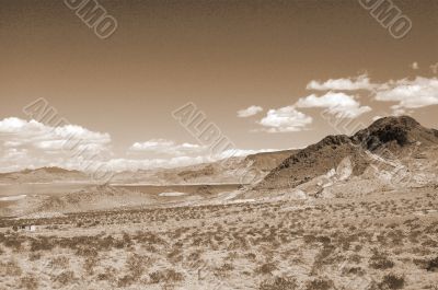 Lake Mead Las Vegas sepia