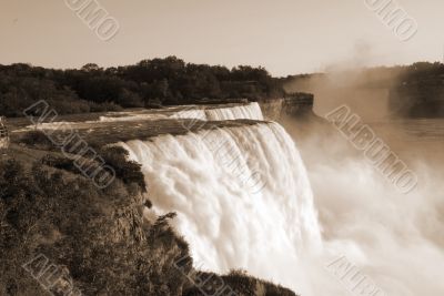 Niagara Falls New York sepia