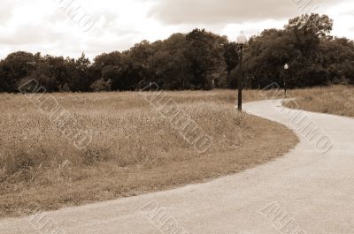 Curved Path sepia