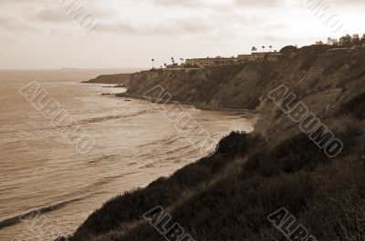 Sunset at Palos Verdes sepia